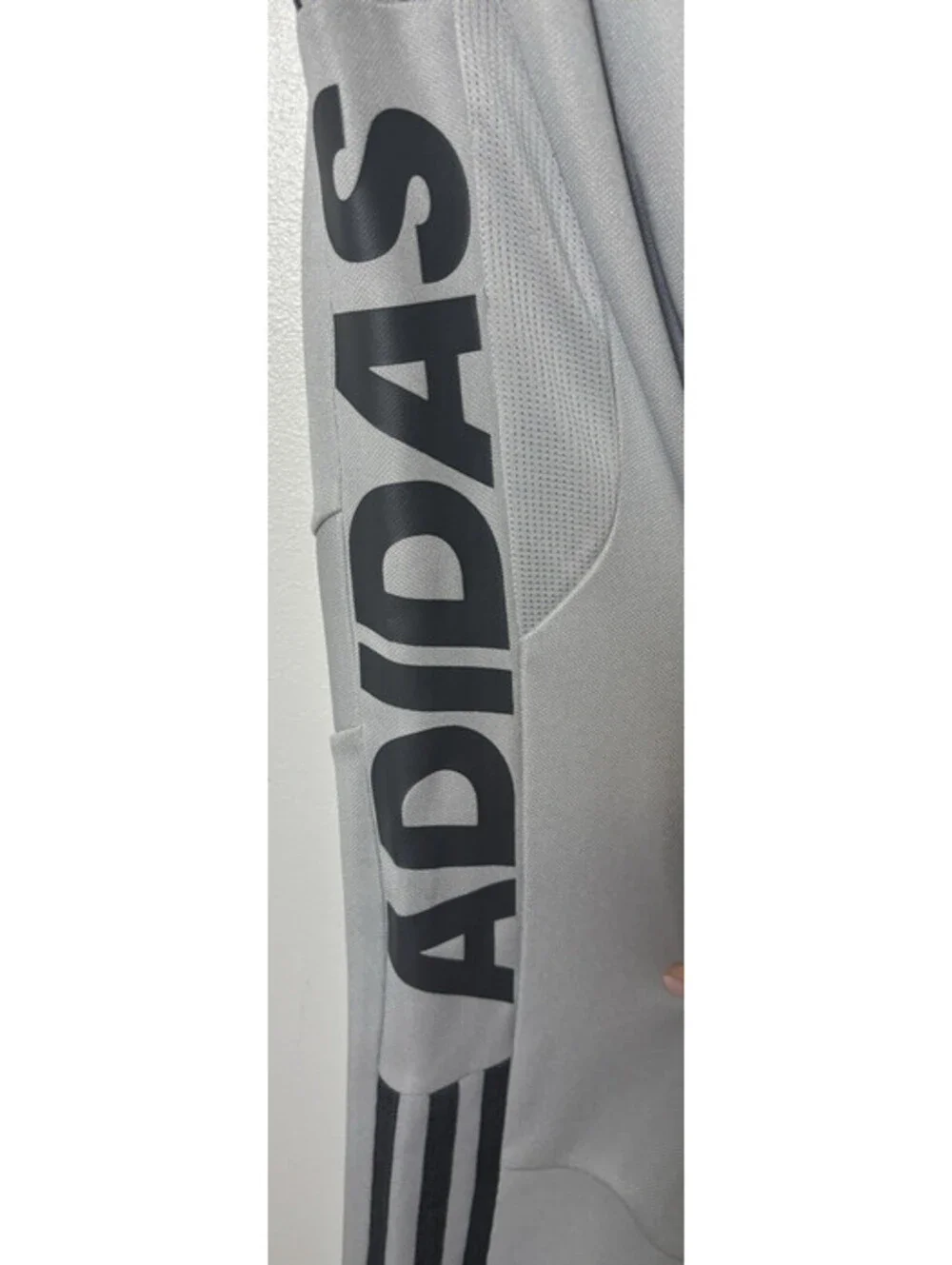 Adidas Tiro Track Pants Gray Black Stripe Athletic Joggers Size Small